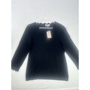 NWT Philosophy Womens Black Top Blouse Size XL